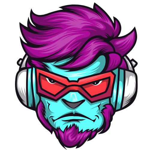 Noobgameplay logo green & purple streamer